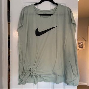 Mint Nike Workout Top with Side Tie